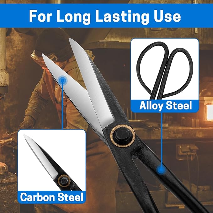 VISEMAN Japanese Bonsai Shears-Long Handle Gardening Scissors for Bonsai Trimming, Bonsai Scissors