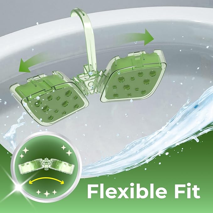 Toilet Bowl Cleaner Butterfly Rim Hanger – 6 × 1.8 OZ (50g), Lasts Up to 6 Months, Cleans & Deodorizes with Every Flush (Eucalyptus and Mint)