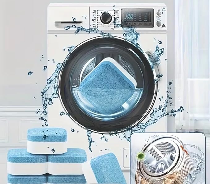 QYQOST Washing Machine Cleaner Tablets, Deep Cleaning Descaler for Front Loader and Top Load Washer, 1 Year Supply