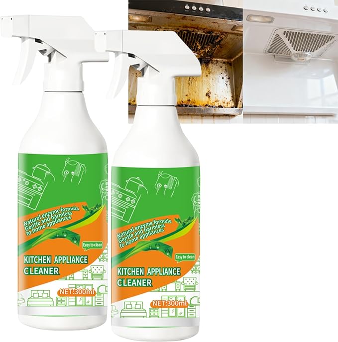 Electrolyzed Ion Kitchen Cleaner, 300ML Electrolyzed Ion Kitchen Cleaner Spray, Multi Purpose Cleaning Spray, For Hold,Oven,Stove,Range Hood (2PC)