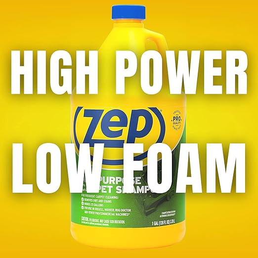 Zep Carpet Shampoo Concentrate and Foaming Wall Cleaner Bundle - 1 Gallon and 18 oz