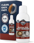 CLEAN MY STEEL Stainless Steel Rust Remover – NSF Approved Non-Toxic Rust Stain Remover Gel for Appliances, Sinks, Grills, Marine & Commercial Equipment (4 oz)