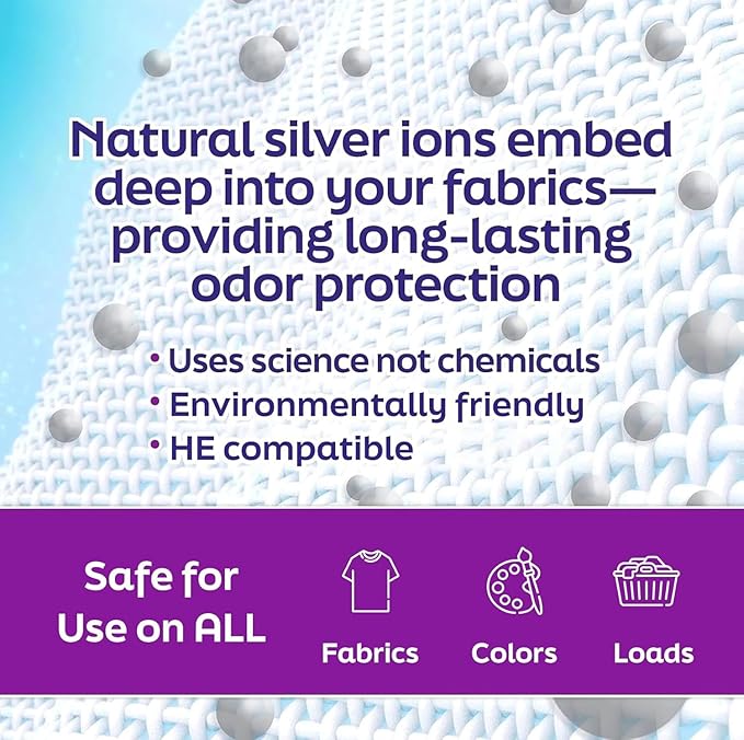 SilverWorks! Laundry Deodorizer, In-Wash Scent Booster, 3-in-1 Odor Eliminator, Long Lasting Scent, Protects Against Odors, Laundry Odor Remover, Scent Booster & Laundry Freshener, Fresh Scent, 12 oz