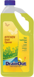 Drain OUT Kitchen Drain Opener and Drain Cleaner, Food and Grease Remover, Fresh Citrus - 32 Ounce