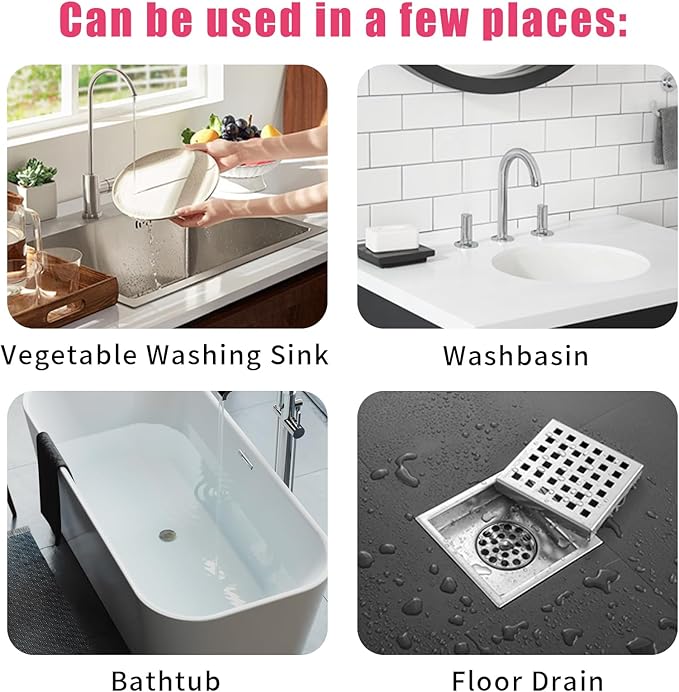 Drain Cleaner, Foaming Drain Cleaner and Deodorizer, Drains Clog Remover for Bathroom Sinks, Washbasin, Tubs (2 PCS)
