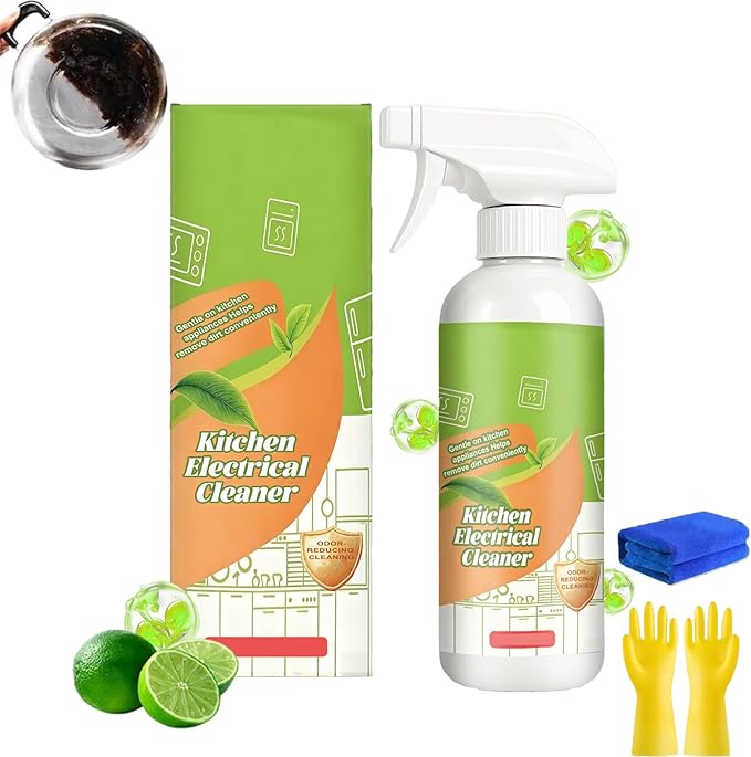 2026 New Electrolyzed Ion Kitchen Cleaner Spray,Multi-purpose Kitchen Cleaner Spray,Kitchen Appliance Cleaner, Clean up Kitchen Oil Stains for Hold, Oven, Stove, Range Hood (1)