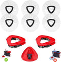6 Pack Mop Replacement Heads Compatible with Oceda EasyWring Mop Microfiber Mop Refills, Replacement Microfiber Chenille, Easy to Replace,Deep Floor Cleaning and Machine Washable（White)