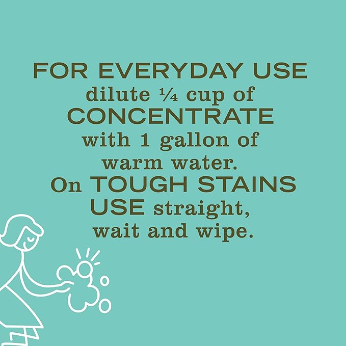 MRS. MEYER'S CLEAN DAY Multi-Surface Cleaner Concentrate, Use to Clean Floors, Tile, Counters, Basil, 32 fl. oz (Pack of 2)