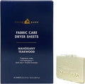 Bath & Body Works Mahogany Teakwood Fabric Care Dryer Sheets - Box of 40 sheets - with a Natural Oats Sample Soap