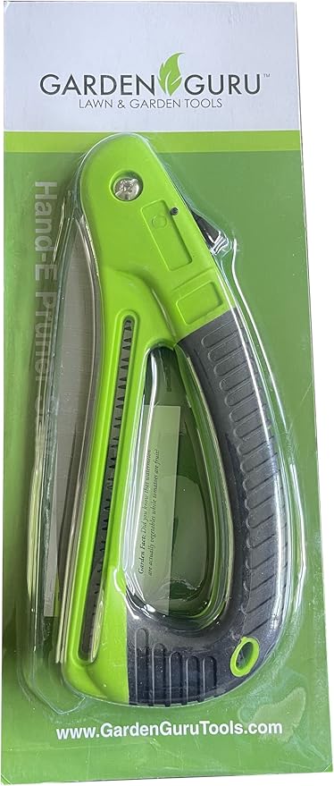 GARDEN GURU Folding Pruner Saw with Ergonomic Handle & Safety Lock – Non Slip – Rust Resistant Hardened Steel – Professional Grade Sawtooth Blade – for Pruning Trimming Camping Clearing