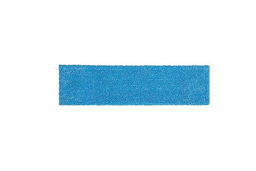 Rubbermaid Commercial Products 18 inch Adaptable Flat Mop Microfiber Pad, Blue, for Janitorial/Professional Cleaners and Light-Duty Cleaning/Mopping with Tab/Pocket Functions