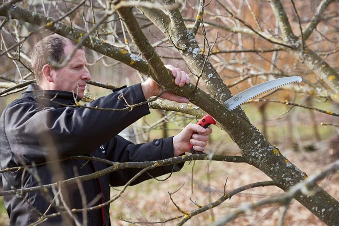 FELCO F630 Pruning Saw – Full-Stroke Pull-Cut Saw for Tree Trimming, Forestry & Outdoor Use | Tree Branch Cutter | Handsaw with Chrome-Plated 13" Blade, Ergonomic Handle, Locking Sheath with Belt Loop