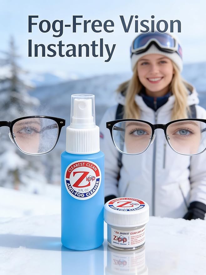 Zipp Wax Anti-Fog Cleaner No Ammonia, No Alcohol. Made with CocoNut Oil, Made in America (0.5 oz). Safe on All Lenses From Scopes, Eyeglasses, Masks, Goggles, and Camera Lenses.
