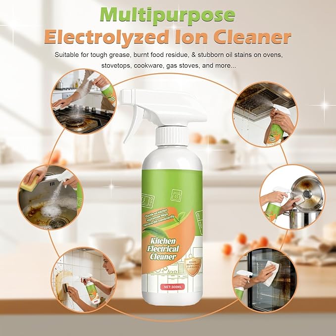 Electrolyzed Ion Kitchen Cleaner Spray, 10.56oz | Natural Multi-purpose Household Cleaning Spray, All Purpose Cleaning Spray for Surface Clean