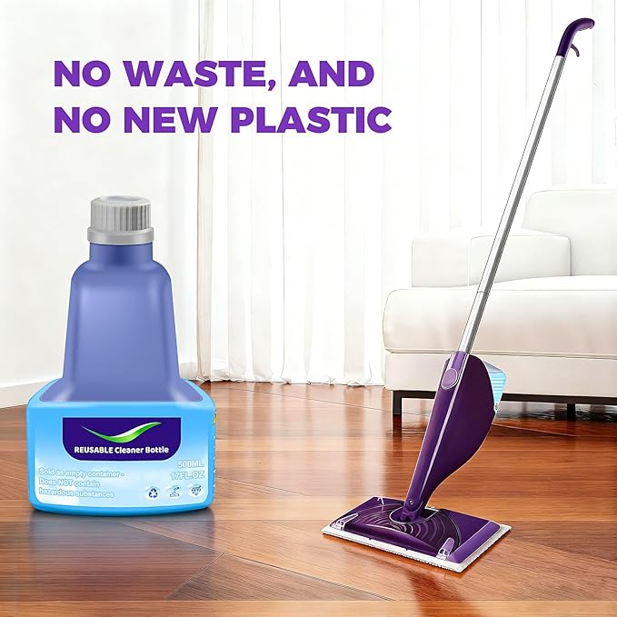 Reusable Bottle for Swiffer Wet Jet Mop, 500ml /17 FL OZ Cleaner Solution Empty Bottle