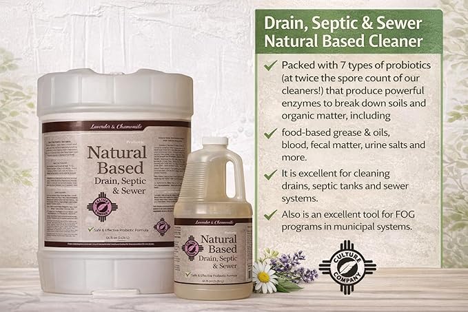 Drain, Septic & Sewer Natural Based Cleaner 1 Jug 64 oz.