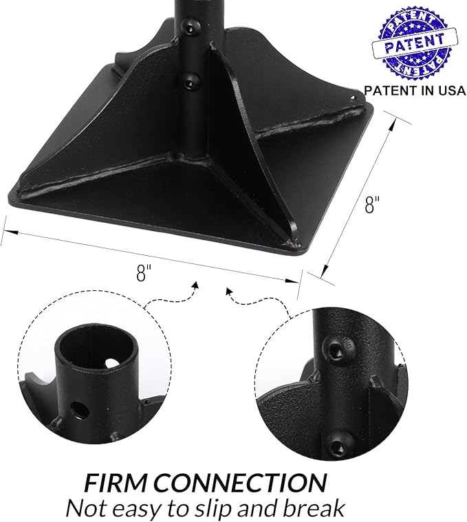 Walensee Steel Tamper with 48 inch Handle 8"x8" Garden Tamper with Rubber Grip All-Steel Heavy Duty Tamper Tool for Leveling Ground Gravel Soil Asphalt Sand Installing pavers and Repairing Blacktop