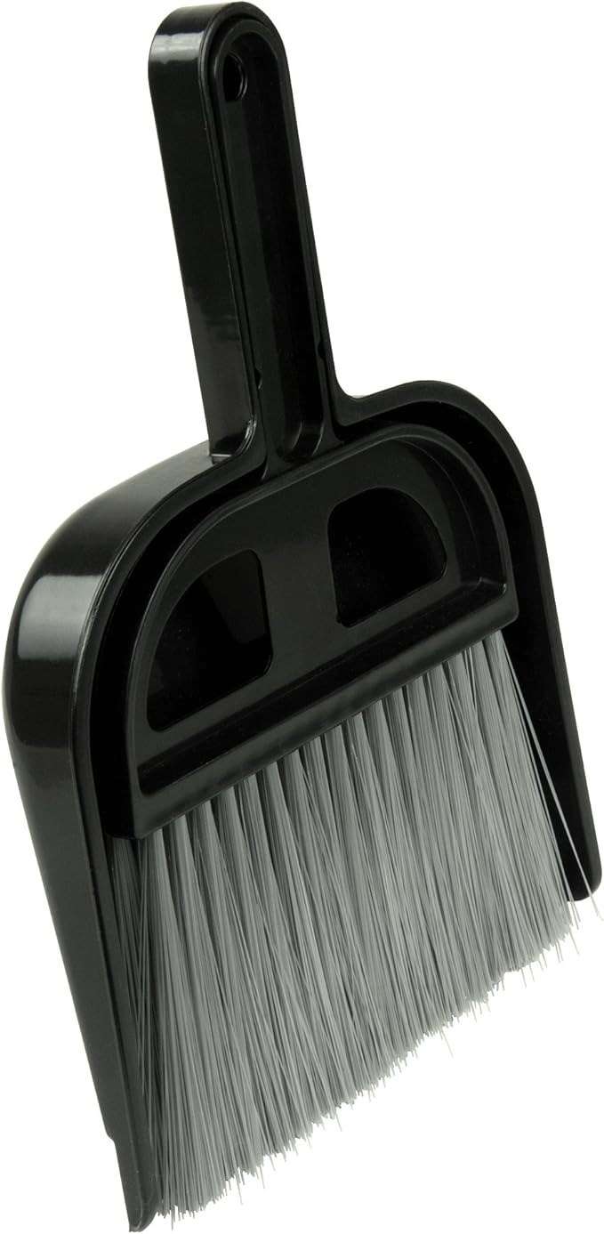 Detailer's Choice 4B3208 Broom and Dust Pan , Black