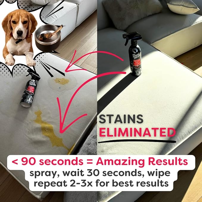 DadMode Instant Fabric Spot Cleaner | 1000 Stain Treatments | Fastest Clothing Spill Remover | 3-Pack Refill | Quick Spray & Wipe | Multi-Surface for Clothes, Carpet & Upholstery | Sandalwood & Suede