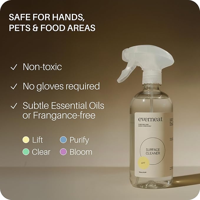 Everneat Concentrated Surface Cleaner - Lift | Lemongrass, Rosemary & Lemon | Plant-Based, Multi-Surface | 1 oz Concentrate + Just Add Water