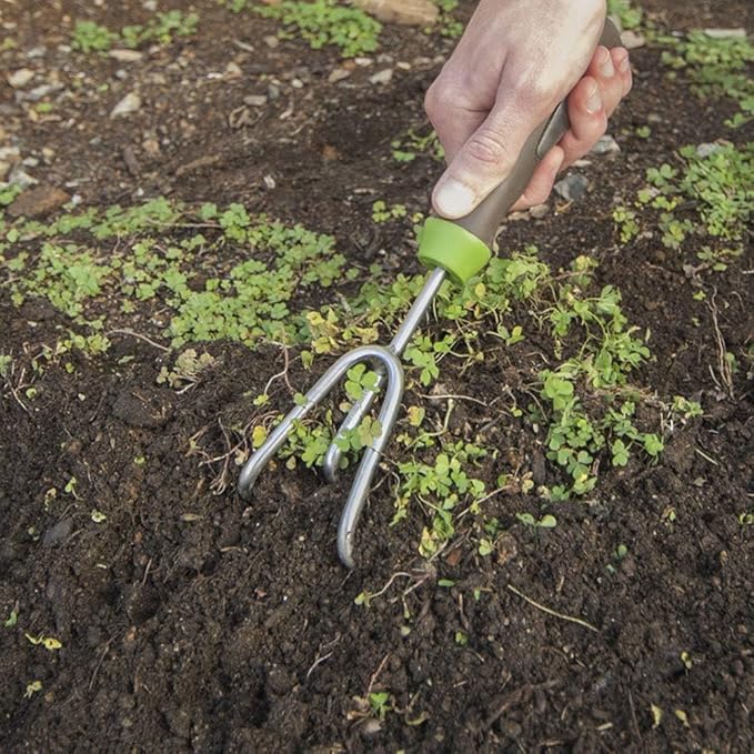 AMES 2445200 Stainless Steel Hand Cultivator with Ergo Gel Grip, 11-Inch