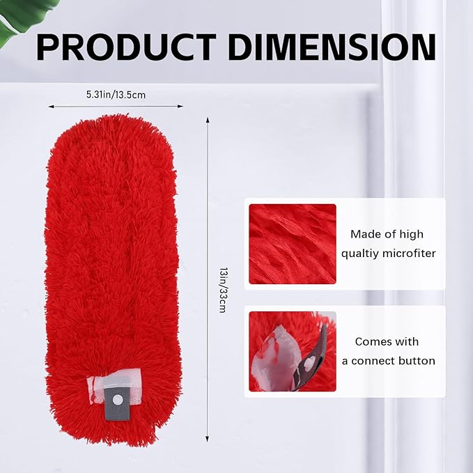 Reusable Microfiber Duster Refills Compatible with OXO & MR.SIGA Duster - Washable Duster for Household Cleaning Dusting Furniture Blind Ceiling Fan 3Pack (Handle NOT Included)
