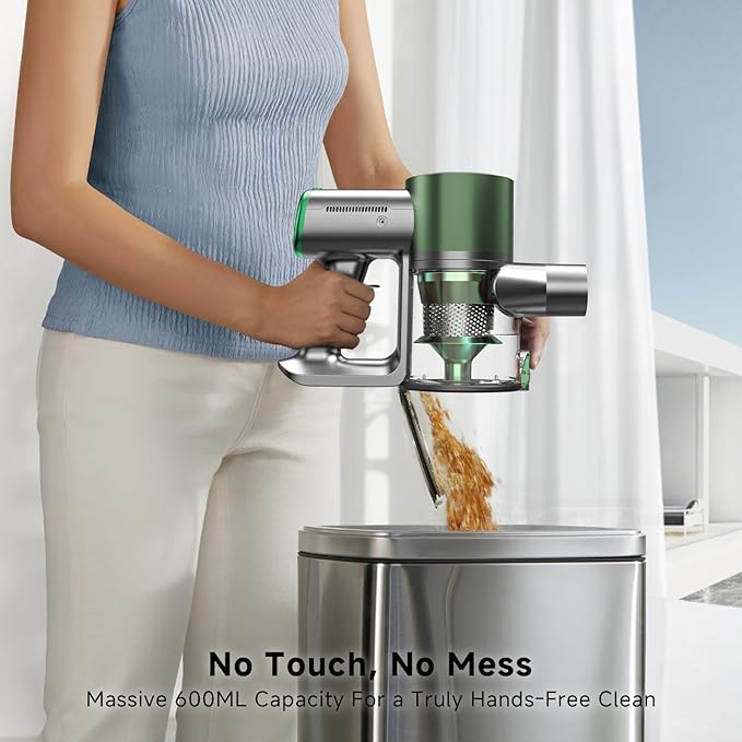 Cordless Stick Vacuum Cleaner - Lightweight Handheld Vacuum with Self Standing, Removable Battery with 45min Running Time, Anti-tangle Wireless Vacuum for Home Pet Hair/Hardwood Floor/Carpet GB