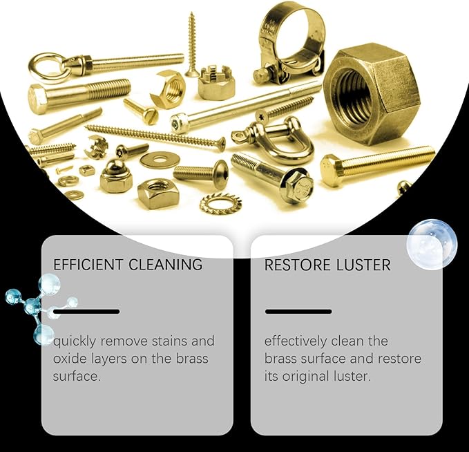 2PCS 120ML Brass Copper Polish,Instant Brass Copper Cleaner Tarnish Remover,Long-Lasting Shine,Metal Polishing Cleaner Cream