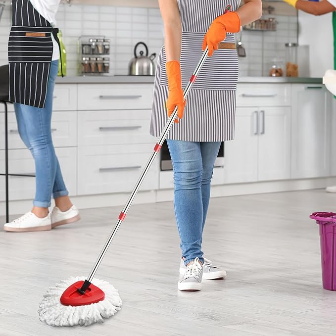 12 Pack Mop Head Replacement Compatible with O Cedar Mop Replace Head EasyWring 1-Tank, Microfiber Spin Mops Refills, Easy Cleaning