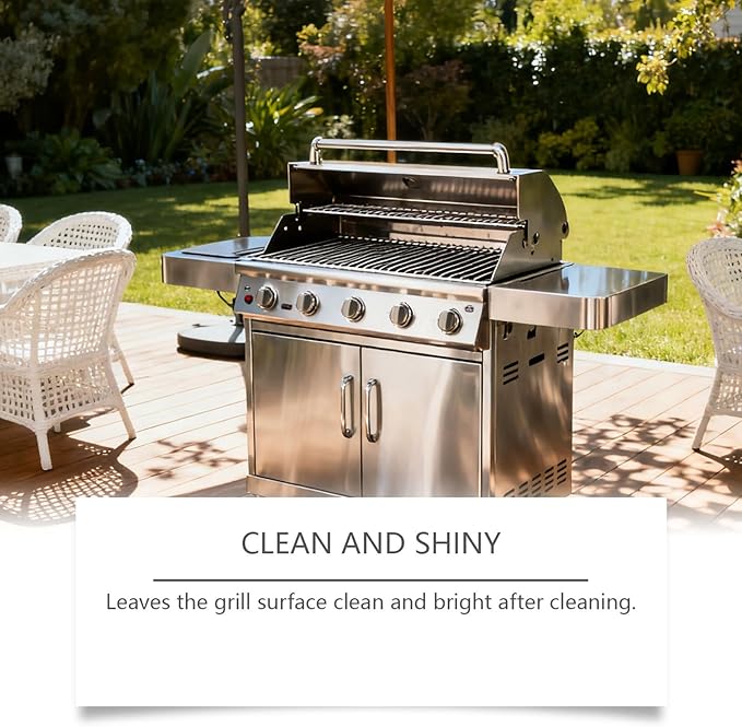 Stainless Steel Grill Cleaner, 100ml Heavy Duty Foam, 3.9x3.9x13.7cm, for BBQ, Oven, Kitchen, Outdoor Grills, Home, Restaurant, Appliance Maintenance