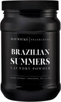 Luxury Laundry Detergent Powder (Brazilian Summers) 32 Oz – Concentrated for Tough Stains and Odors, For All Washing machine types – Gentle on Fabrics