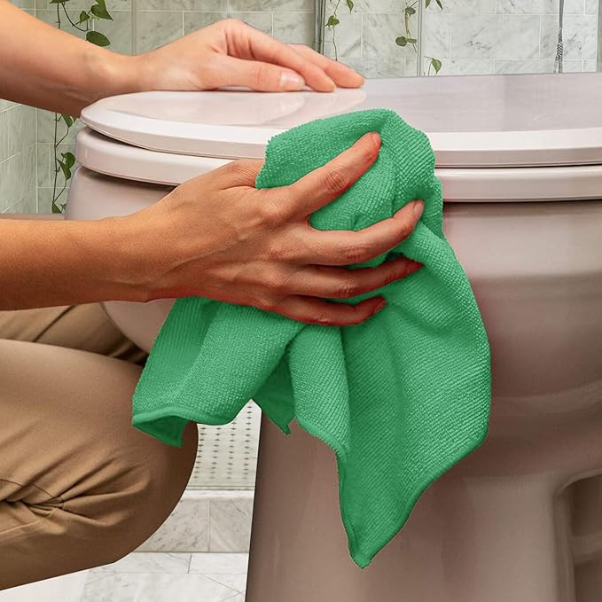 Avalon Towels Microfiber Cleaning Cloths (Value Pack of 36) - Size 16 x 16 Inches, Highly Absorbent Cleaning Rags, Lint Free, Reusable and Washable, Microfiber Towels for Cars