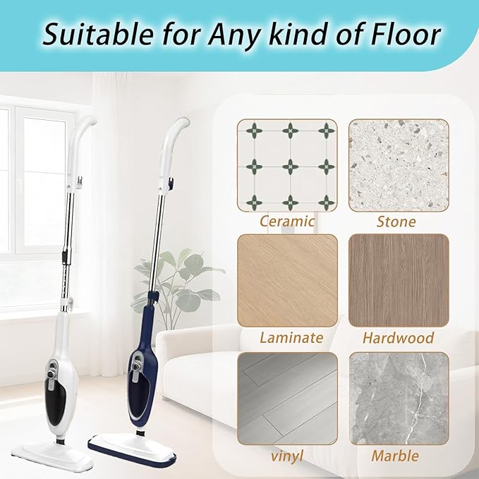 (4 Pack) Steam Mop Pads Compatible with GorFanty GF-6610B/GF-6610, Neugo NE033/NE033M & Mxnsewr, Washable Microfiber Steam Mop Replacement Pads for Multi-Surface Cleaning