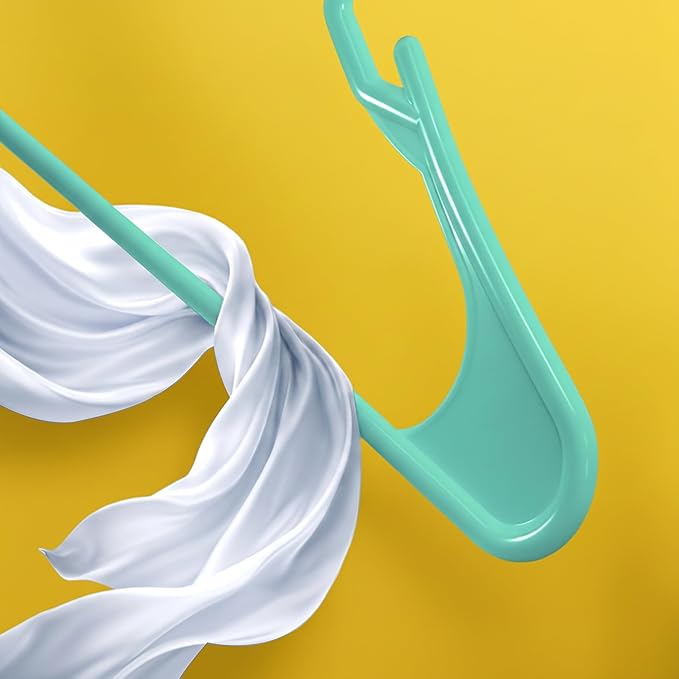 Utopia Home Plastic Hangers 50 Pack, Space Saving Plastic Clothes Hangers for Adults with Built-in Strap Hooks, Essential for Shirts, Pants, Skirts & Coats (Aqua)