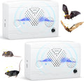Bat Deterrent Devices,Bat Deterrent for Attic,Rechargeable Bats Keep Away,Porch & House | Bats Removal Do It Yourself for Indoor & Outdoor | Friendly to Human & Pet (4, White)