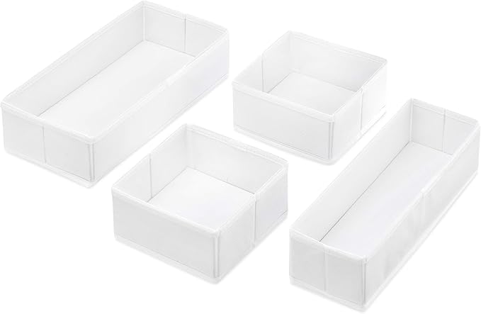 Whitmor Set of 4-White Drawer Organizer