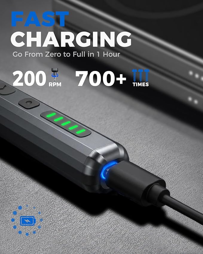 Mini Electric Screwdriver Set 140-IN-1: UnaMela Small Electric Screwdriver Cordless - 120 Precision Bits, 5 Torque Settings, LED Light, Magnetic Power Screwdriver Repair Tool Kit for PC RC Electronics