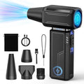 Compressed Air Duster,200000RPM Electric Portable Air Duster,Stepless Speed Mini Blower,No Canned Dust Blower,Rechargeable Cordless Jet Fan for Computer Keyboard Car Cleaning,Dry,Inflation-Black