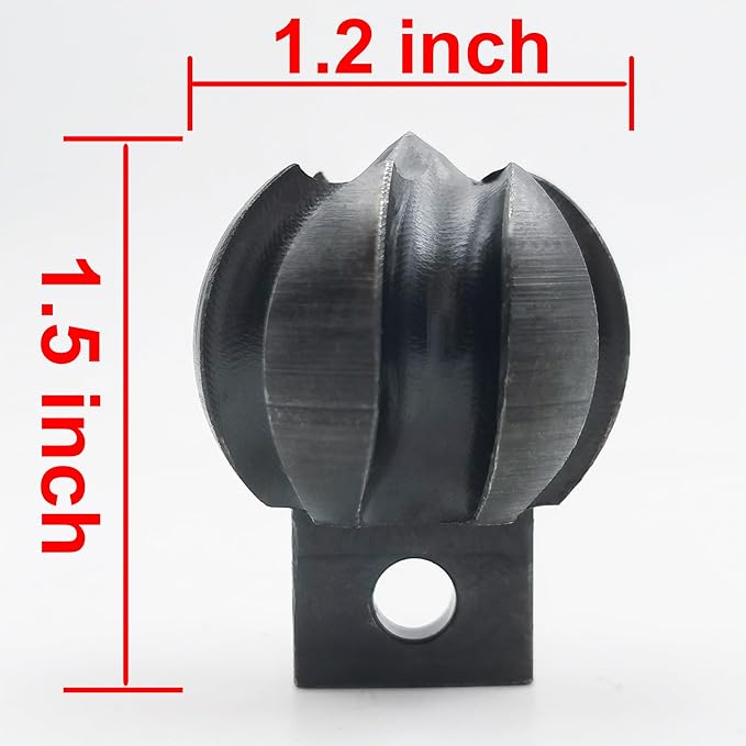 Drain Snake Attachment 1.2 Inch Multi-Functional Cutter for 1.5-3 Inch Pipes Compatible with Leading Sewer Snake Machines Clears Scale, Tree Roots, Grease
