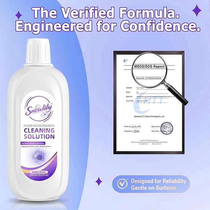 Snowlily 2 Pack Floor Cleaning Solution Compatible with Tineco iFLOOR & FLOOR ONE Series,Floor Cleaner for All Robot Vacuums Wet-Dry Mops,Deep Cleans Hardwood,Tile & Laminate,33.8 Fl Oz