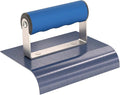 Bon Blue Steel Edger 6 in. x 4 in. Concrete Finishing Tool 1 in. Radius 1 1/8 in. Lip Comfort Grip Handle Flexible Blade