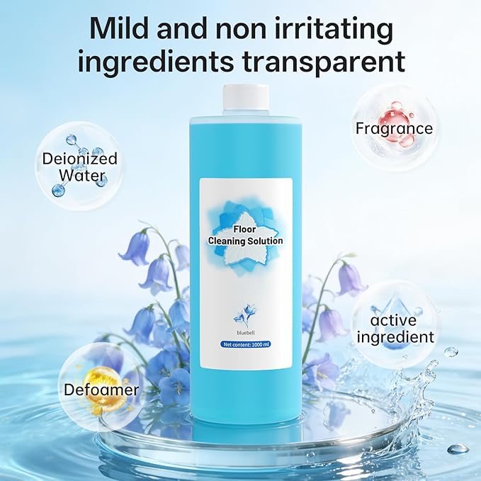 Floor Cleaning Solution Compatible with Ecovacs Cleaning Solution, Residue & Streak Free, Suitable for All Robot Vacuum Cleaners and Wireless Wet Dry Dual-Use Vacuum Cleaners