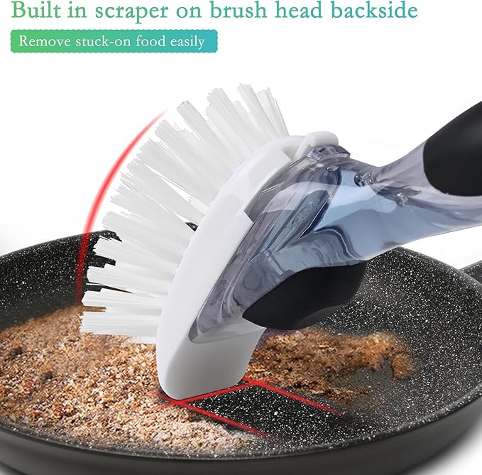 New Brush Refills for OXO New Soap Dispensing Dish Brush - 8 Pack Dish Brush Cleaning Soap Dispensing Head Replacement for Scrubber