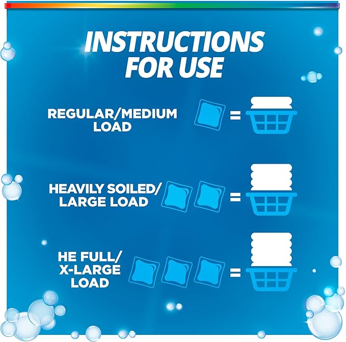 Purex Advanced Oxi with Odor Fighter Laundry Detergent Pacs, Oxi Power, 56 count, Pre Measured Pacs