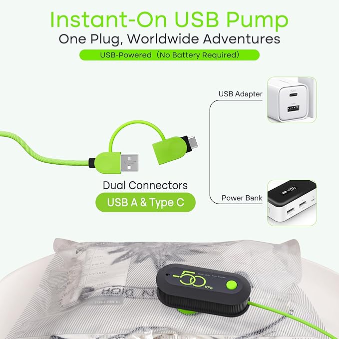 Vacbird 9 Pack Travel Vacuum Storage Bags with USB Electric Pump, Carry-on Size Space Saver Bags for Clothes and Clothing Travel，Compression Packing for Luggage and Suitcase