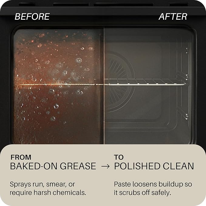 Everneat Oven Scrub – Natural Heavy-Duty Oven Cleaner (16oz) | Fume-Free Degreaser for Racks, Doors & Grates | Non-Toxic, Safe for All Oven Types (Unscented)