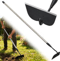 Garden Hoe for Weeding, Heavy Duty Draw Hoe Garden Tool for Plowing,Cultivating,Trenching, Ridging,Tilling Loosening Soil,Scraping Weeder with 60” Handle for Stand Gardening, Reduce Back Strain
