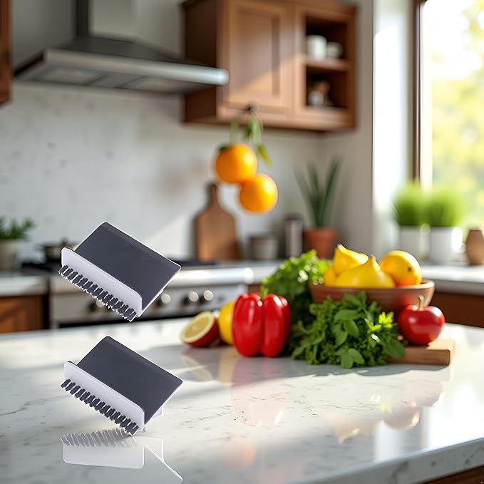 2 Pcs Black Kitchen Sink Squeegee Cleaner Countertop Brush Wiper Vegetable Cleaning Brush Wiper Home Kitchen Tool Fruit and Vegetable Cleaning Brushes Accessories Utensils and Gadgets