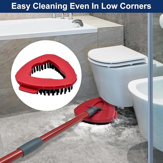 Scrub Brush Mop Replace Head for O cedar EasyWring 1-Tank Spin Mop System Ocedar Mop Scrub Brush Head Hard Bristle Scrub Brush Floor Clean to Bathroom, Kitchen, Tub and Tile, NOT Fit RinseClean 2-Tank