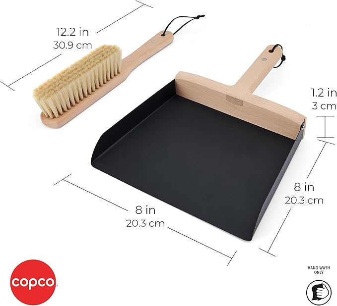 Copco Hand Cleaning Brush with Pan, Beechwood